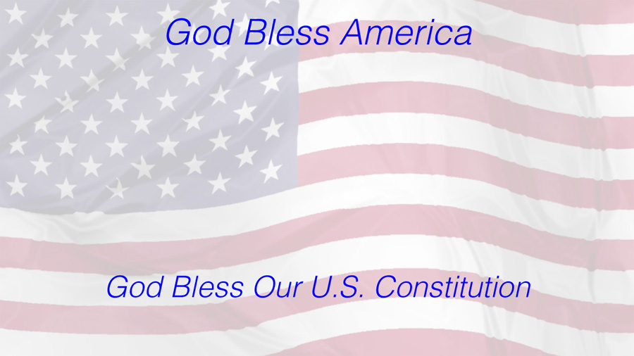 Flag God Bless Constitution